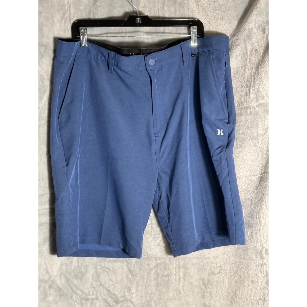 Hurley Mens Blue Dri-FIT Hybrid Walk Shorts Size 40‎ Blue Heathered Casual Swim
